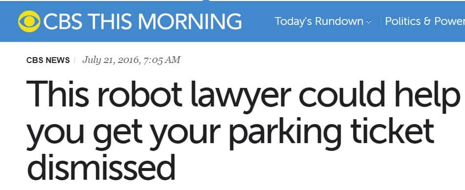 cbs describes how donotpay can help people save millions on parking citations