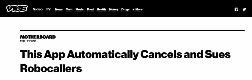 Vice - Cancel robocalls and send demand letters to robocallers
